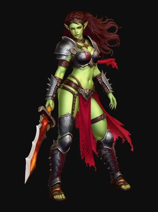 3D model for Emberblade Warrior Woman