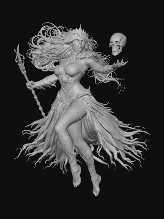 3D model for Toxic Woman Necromancer