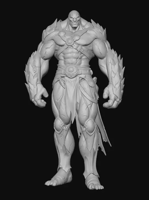 3D model for Bone Armored Golem