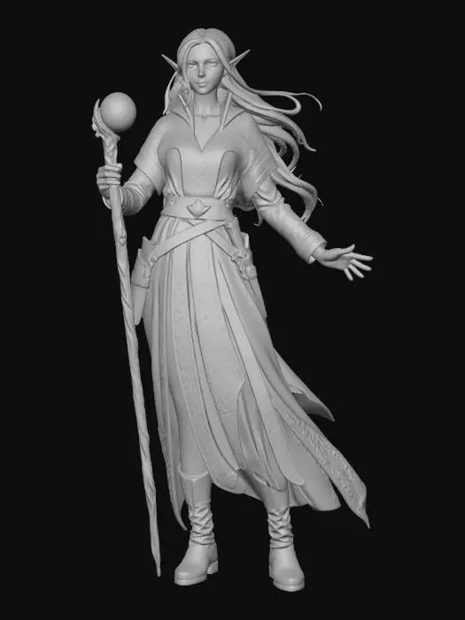 3D model for Elven Moonshadow Arcanist