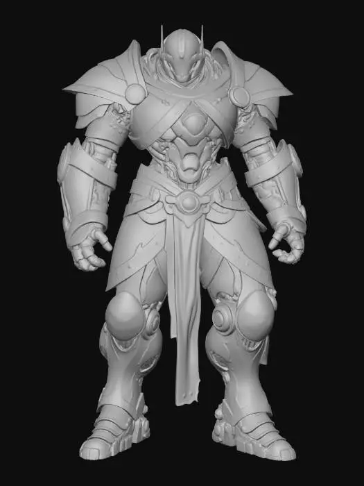 3D model for Cyber Dark Azure Paladin