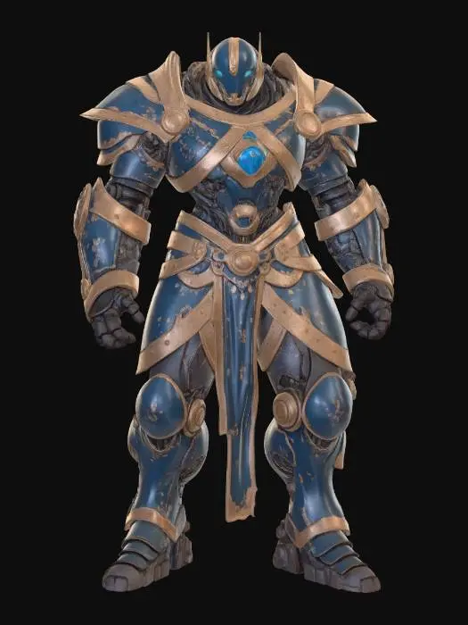 3D model for Cyber Dark Azure Paladin