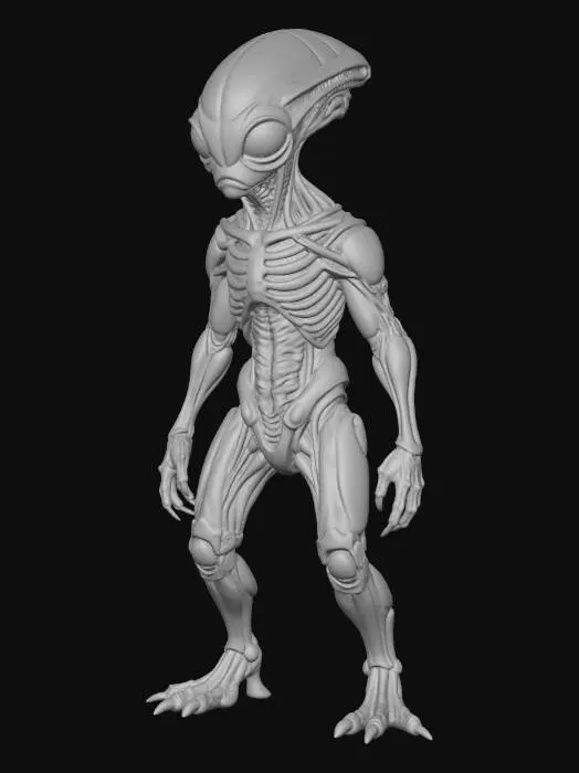 3D model for Skeletal Alien