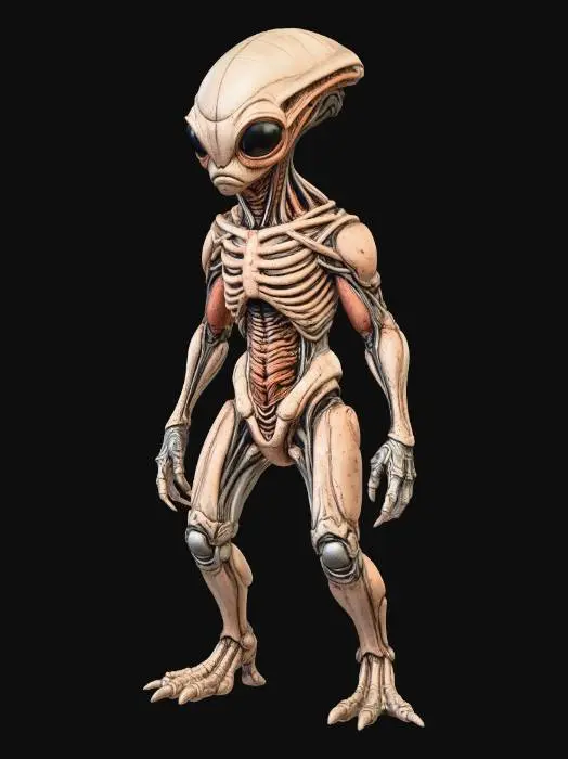 3D model for Skeletal Alien
