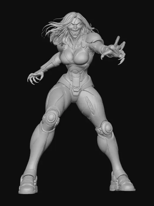 3D model for Raged Ironclad Woman