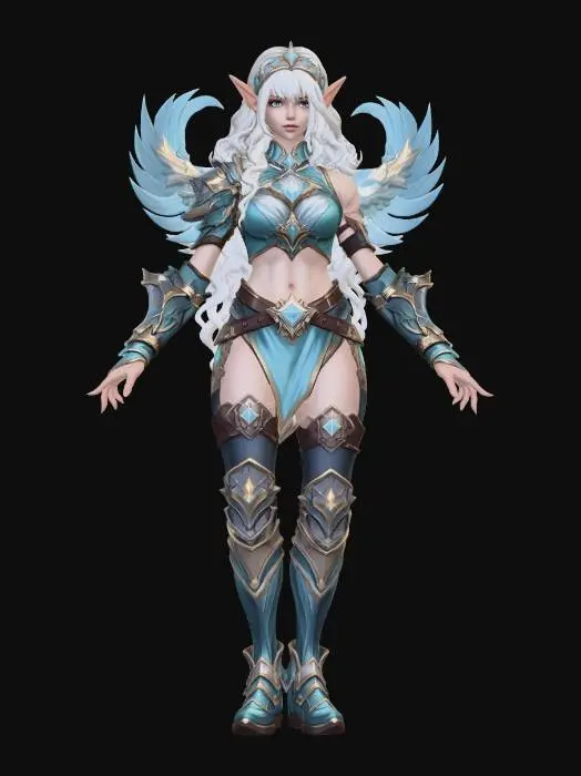 3D model for Elven Winged Valkyrie