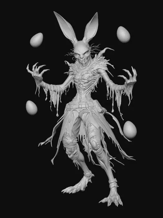 3D model for Easter Rabbit Warlock, #EasterEgg2026#
