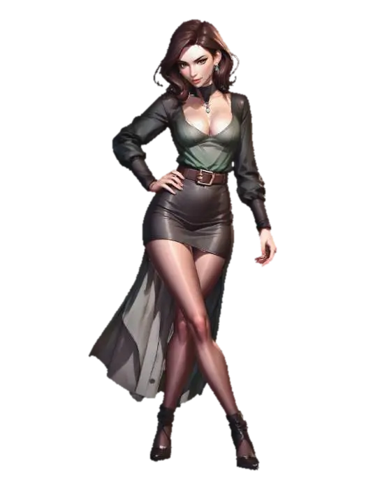 Modelo 3D de Elegant Modern Girl - Pose, gerado por IA