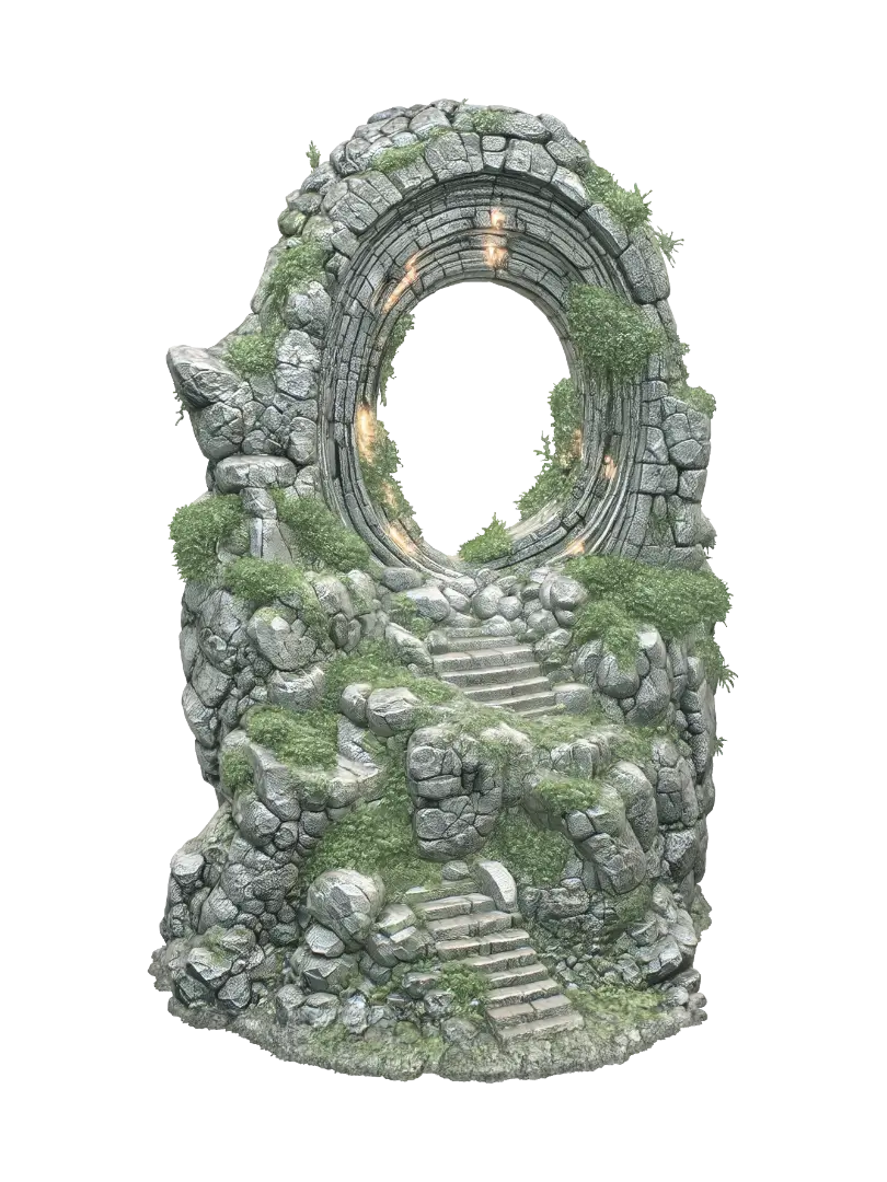 Verdant Ring Portal - Circle yapay zekâ ile oluşturulmuş 3D model
