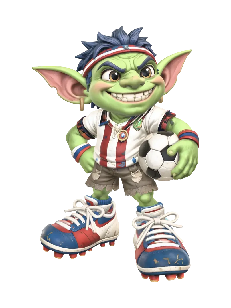 Goblin Striker 3D model, vytvořený pomocí AI