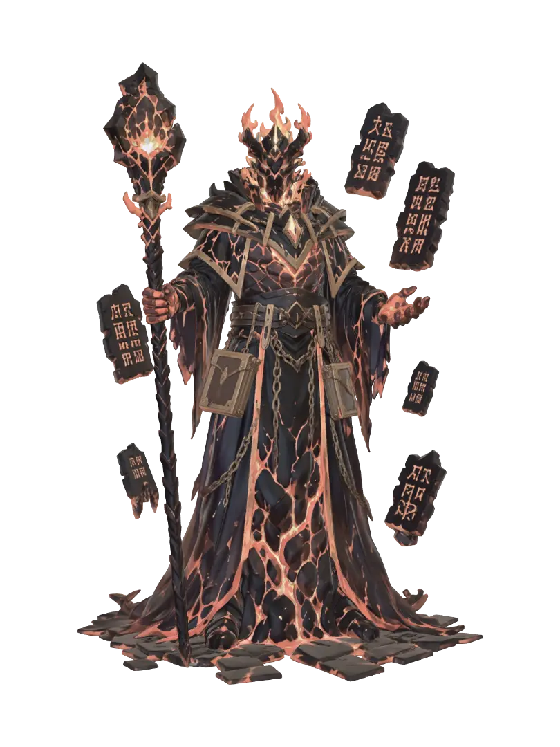 Eternal Demon - Rune 3D model, vytvořený pomocí AI