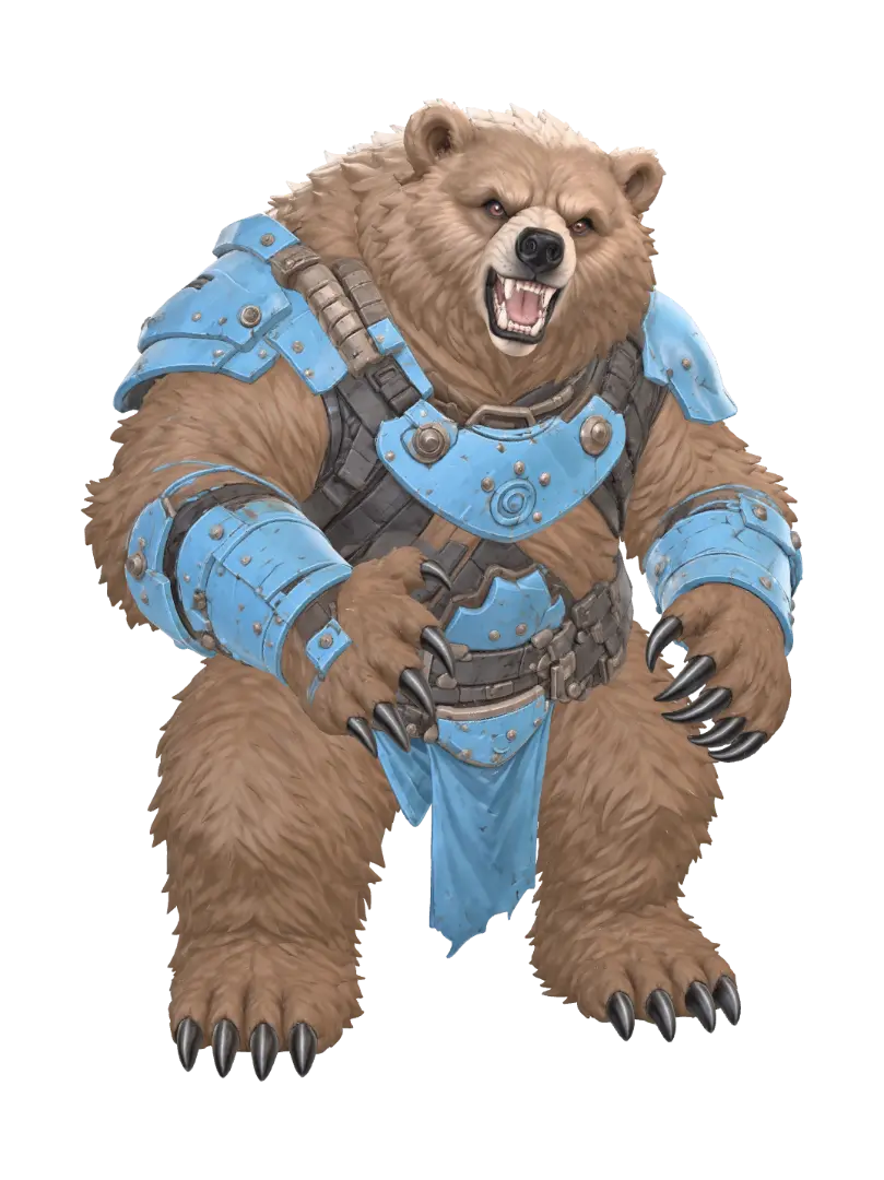 Azureclaw Guardian - Spiky 3D model, vytvořený pomocí AI