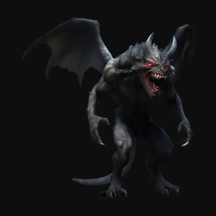 3D model for fantasy creature humanoid transforming into an animal, surface resembles dark smoke, rippling shadows or darkness, when attacking opens an unusually huge mouth with huge fangs, bright eyes that penetrate any darkness, extremely detailed, high resolution texture, epic stance shadow predator