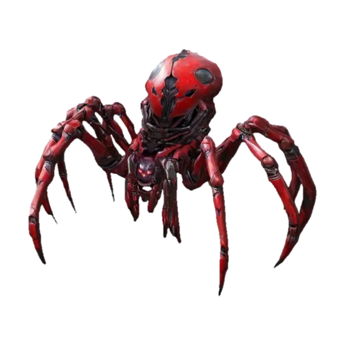 sci-fi fantasy robotic spider humanoid creature, spider body and humanoid like… - Terrifying 3D model, vytvořený pomocí AI