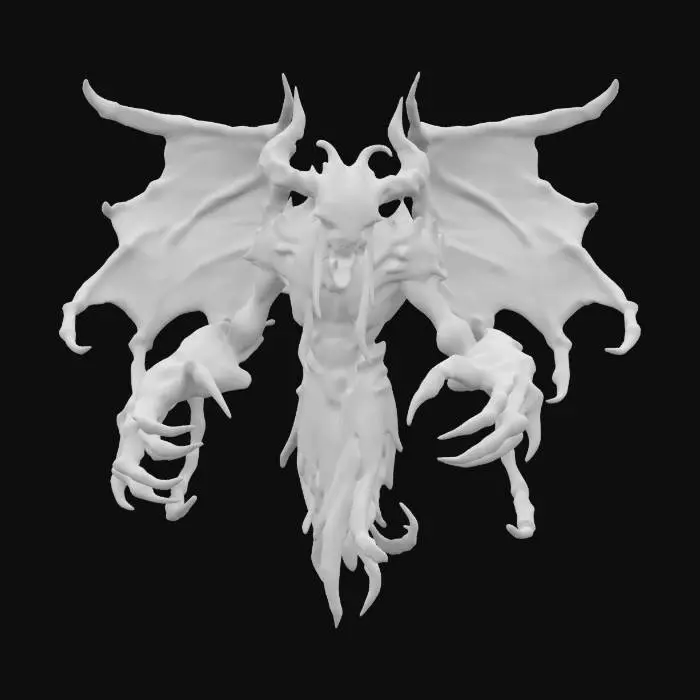 3D model for fantasy dark wraith, body floating in the air and emerging from the darkness, lower body disappearing into the darkness, massive toothy muzzle, massive hands reaching forward, terrifying expression, in an attacking position, extremely details, high resolution texture, epic stance