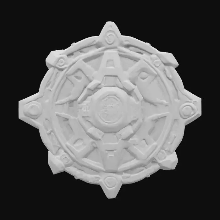 3D model for emblem cyborg robotic, robotic style geometry, high resolution, #emblem#