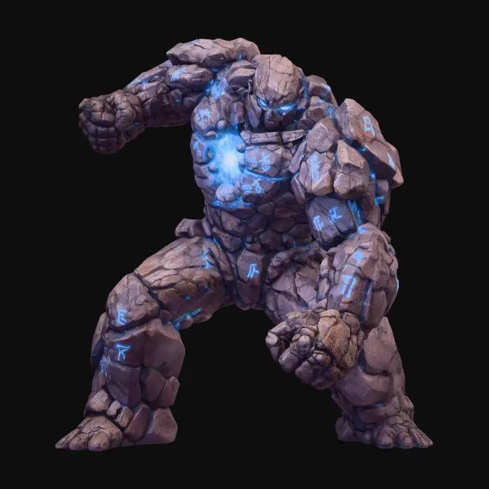 3D model for Blue Runic Stone Golem