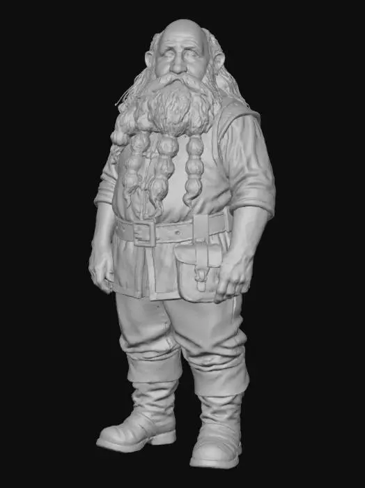 3D model for Dwarven Adventurer