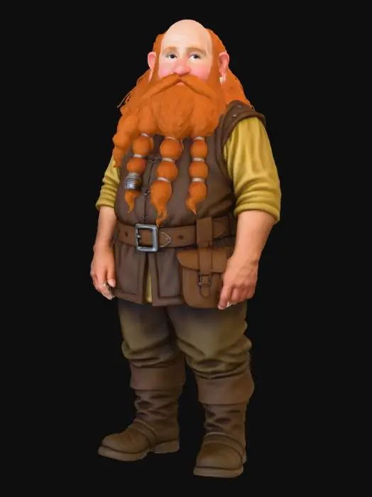 3D model for Dwarven Adventurer