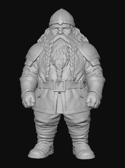 3D model for Dwarven Warrior