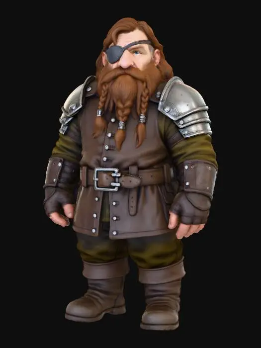 3D model for Dwarven Warrior