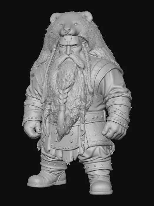 3D model for Bear Skin Hat Dwarf