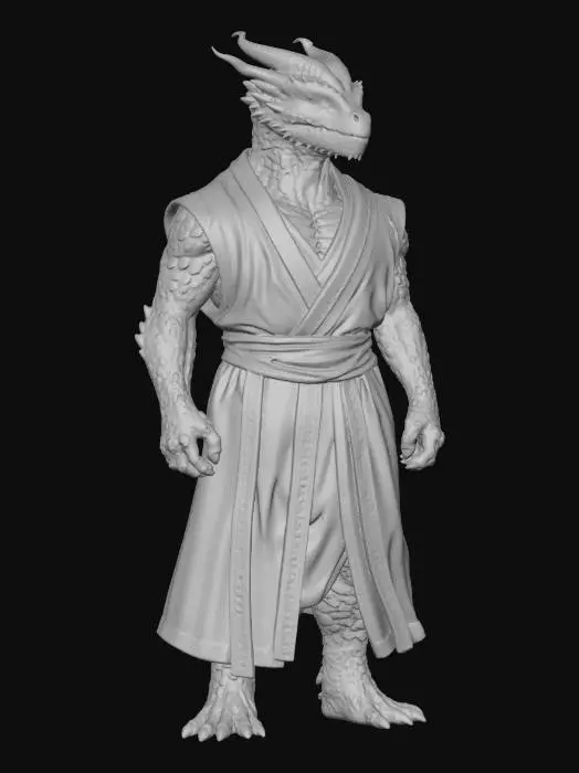 3D model for Dragonborn Monk