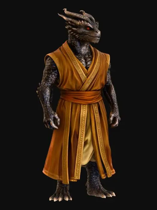 3D model for Dragonborn Monk