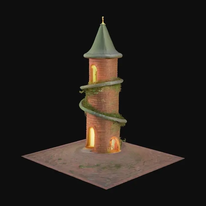 3D model for make a stylized tower too the ground up 