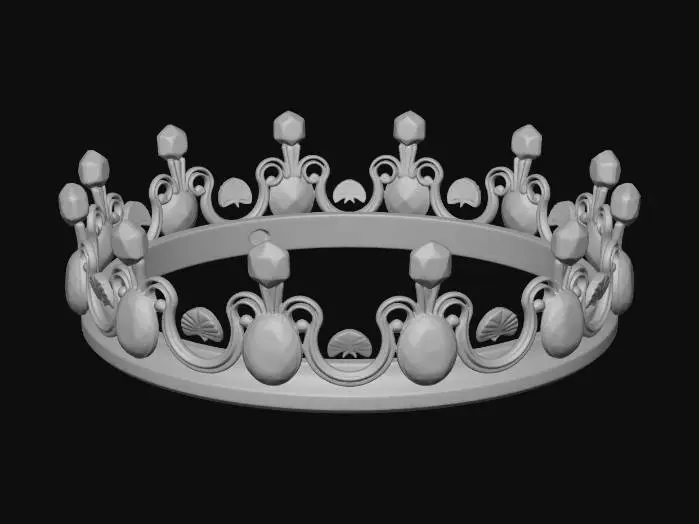 3D model for wearable diadem with briliants