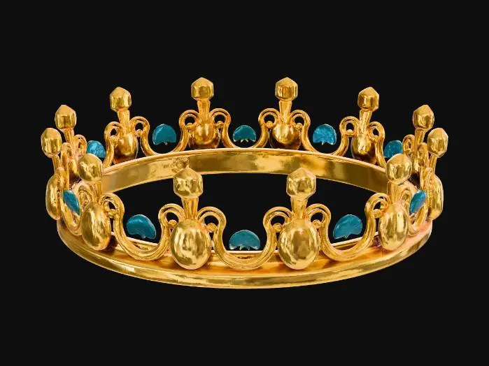 3D model for wearable diadem with briliants