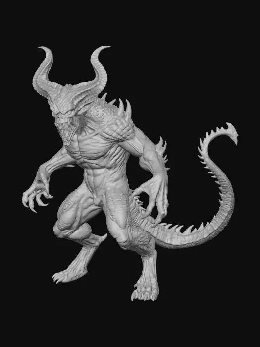 3D model for Horrifying Demon