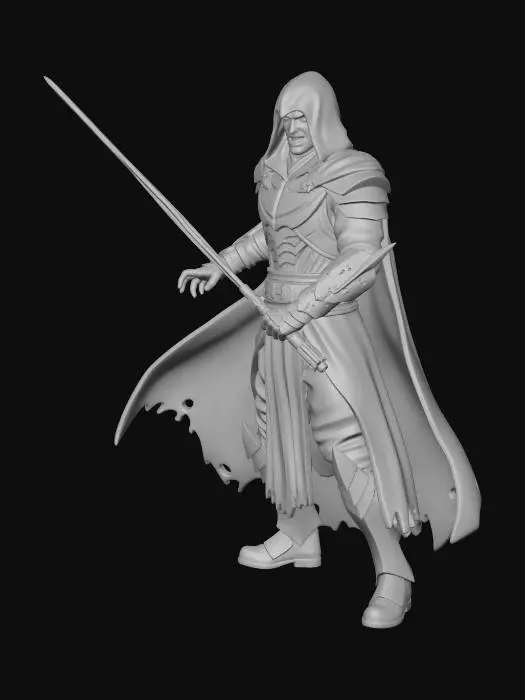 3D model for sith lord with lightsaber