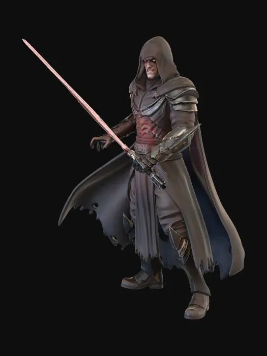 3D model for sith lord with lightsaber