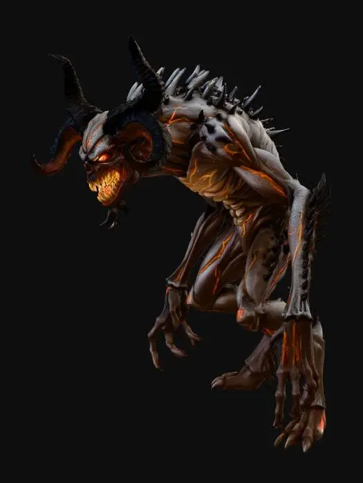 3D model for horrifying demon from hell