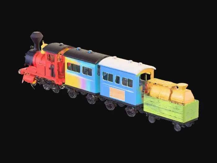 3D model for Colorful Locomotive Journey