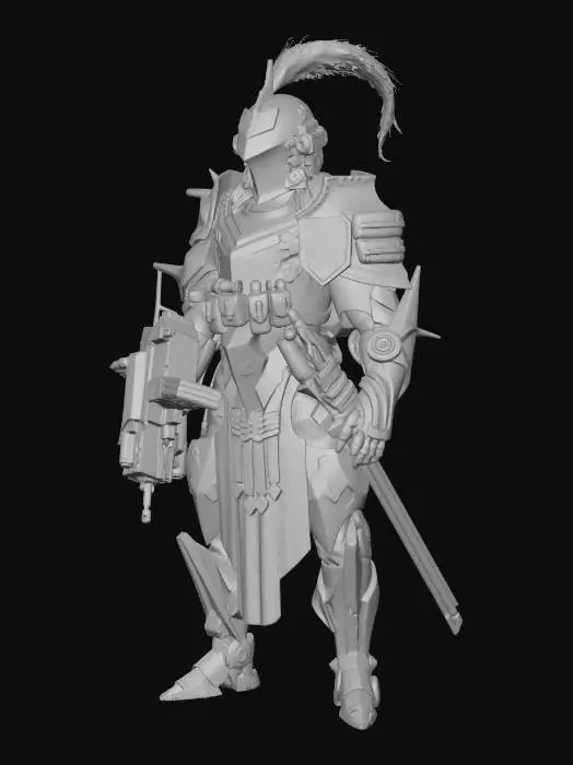 3D model for Cyber Knight Sentinel