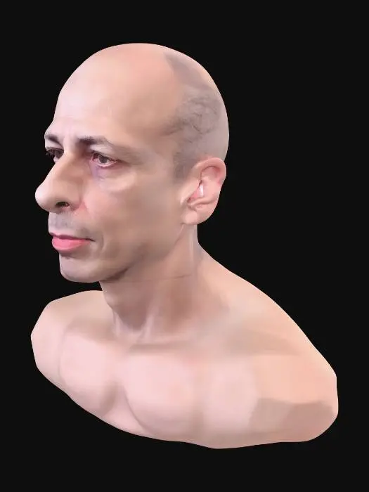 3D model for Close-Up of a Bald Man