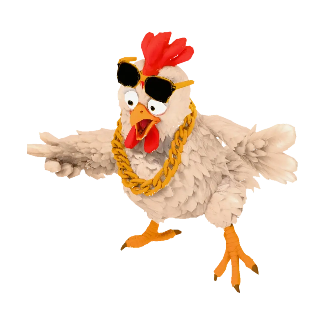 Hip Hop Hen - Rhythm 3D model, vytvořený pomocí AI