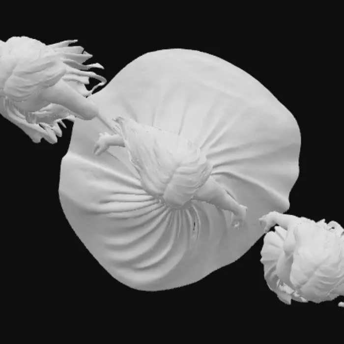 3D model for Changing nothing. Keeping all details and references. All aspects the same. Take just the woman from the prompt and generate her doing different poses. Full body images. To render to models. Character sheet style