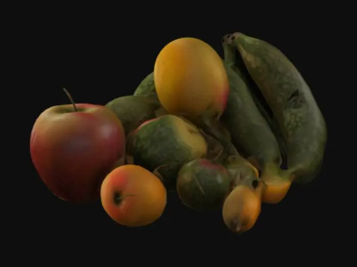3D model for Damasco, Realista, Fruta