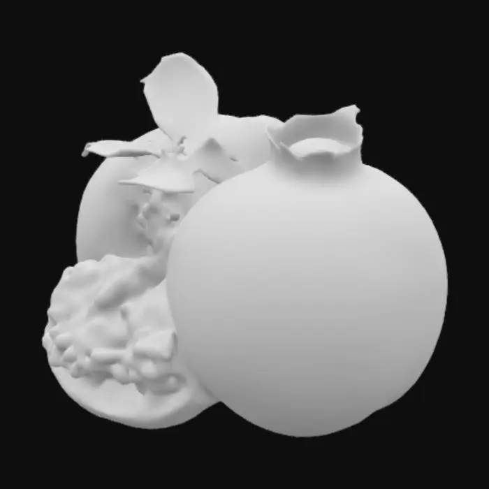 3D model for Granada, Realista, Fruta