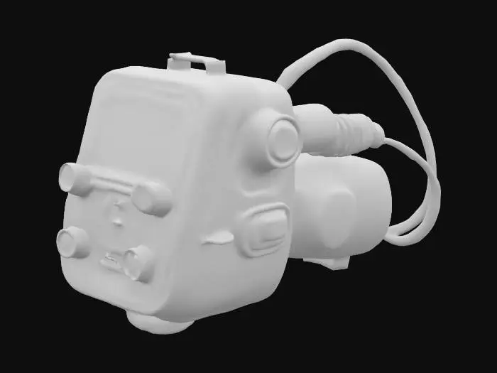 3D model for handheld retro scifi medical scanner