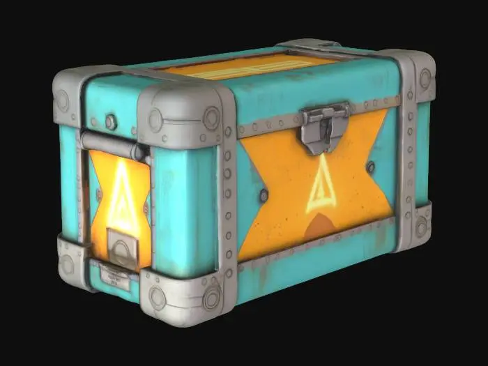 3D model for retro scifi ammo crate