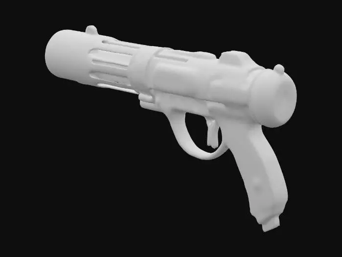 3D model for retro scifi raygun