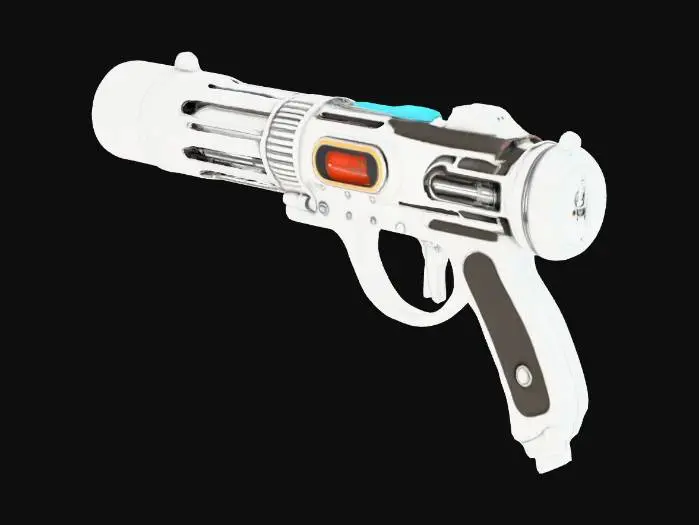 3D model for retro scifi raygun
