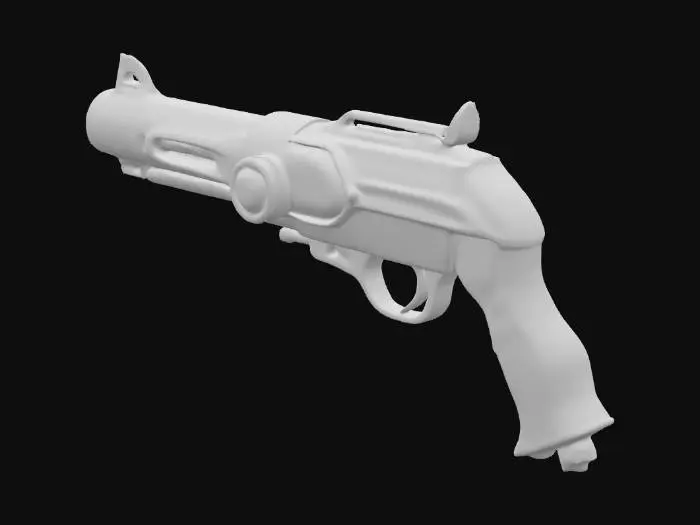3D model for retro scifi raygun