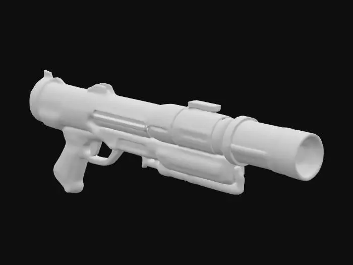 3D model for retro scifi raygun