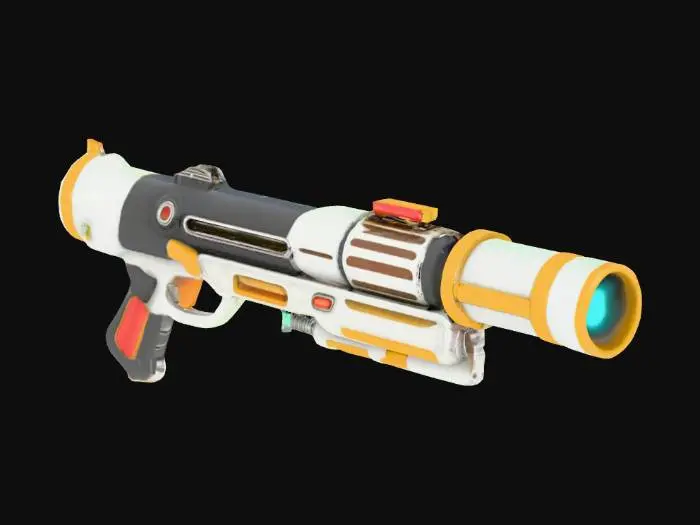 3D model for retro scifi raygun