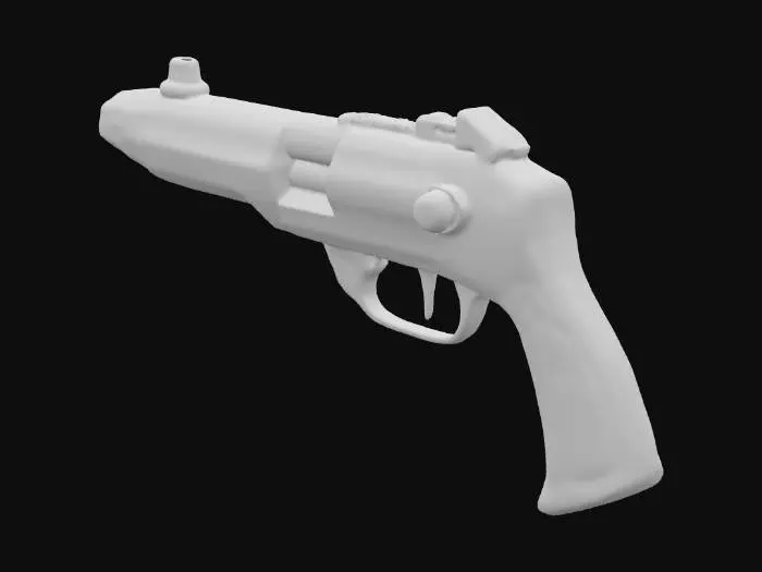 3D model for retro scifi raygun
